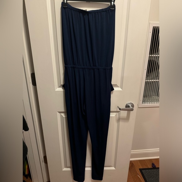Michael Kors - Navy Blue Sleeveless Jumpsuit - Size Small - Picture 4 of 5